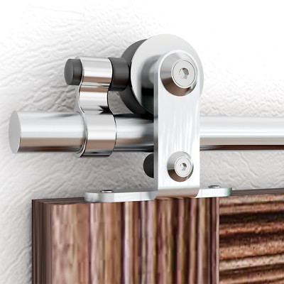 CCJH 4-16FT Stainless Steel Sliding Barn Door Hardware Closet Kit Single/Double