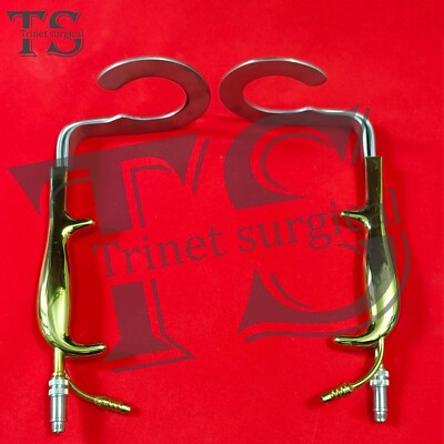 set of 2pcs C Circular breast Retractor with Fiber Optics| Surgical Instruments