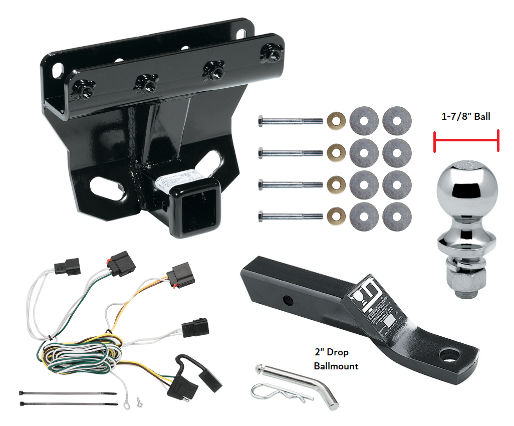 hitchページ Trailer Hitch For 07-10 Jeep Grand Cherokee Except SRT-8 w/ Wiring