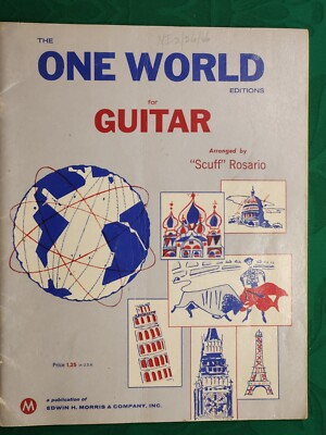 THE ONE WORLD EDITIONS FOR GUITAR by Scuff Rosario 1966 ~ Vintage Collectible