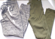 2 girls pant Old Navy green 14R jegging Cat Jack XL 14-16 charcoal sweatpants R1
