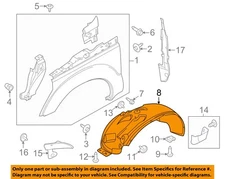 FORD OEM-Front Fender Liner Inner Splash Shield Guard Left BC3Z16055A