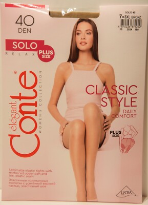 Conte Solo Relax 40 Denier Pantyhose size 7 XXL Bronz