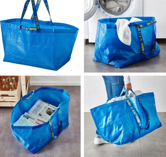 FRAKTA Shopping bag, large, blue, 19 gallon - IKEA