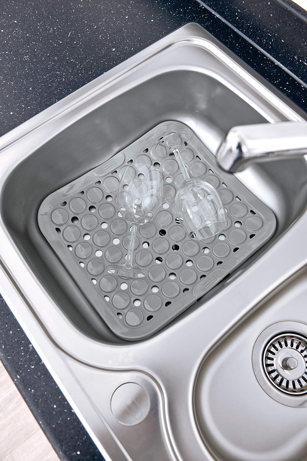 Addis 518446 Sink Liner Soft Cushion Protection Kitchen Mat, Light Grey