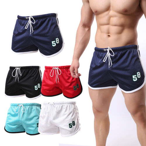 Men's Summer Casual Sports Gym Shorts Running Jogging Trunks Beach Breathable - Photo 1 sur 17