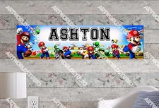 Personalized/Customized Super Mario Name Poster Wall Art Decoration Banner