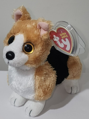 Otis 2015 Ty Beanie Babie 7in Long Corgi Dog Beanbag Toy MWMT