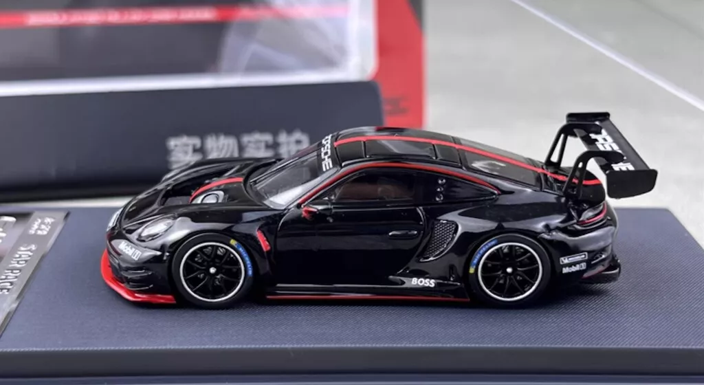 GB SR 1:64 Black 911 GT3 R Racing Sports Model Diecast GB SR 1:64 Black 911 GT3 R Racing Sports Model Diecast