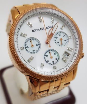 Michael Kors MK 5026 Quartz Analog Watch Rose Gold | eBay