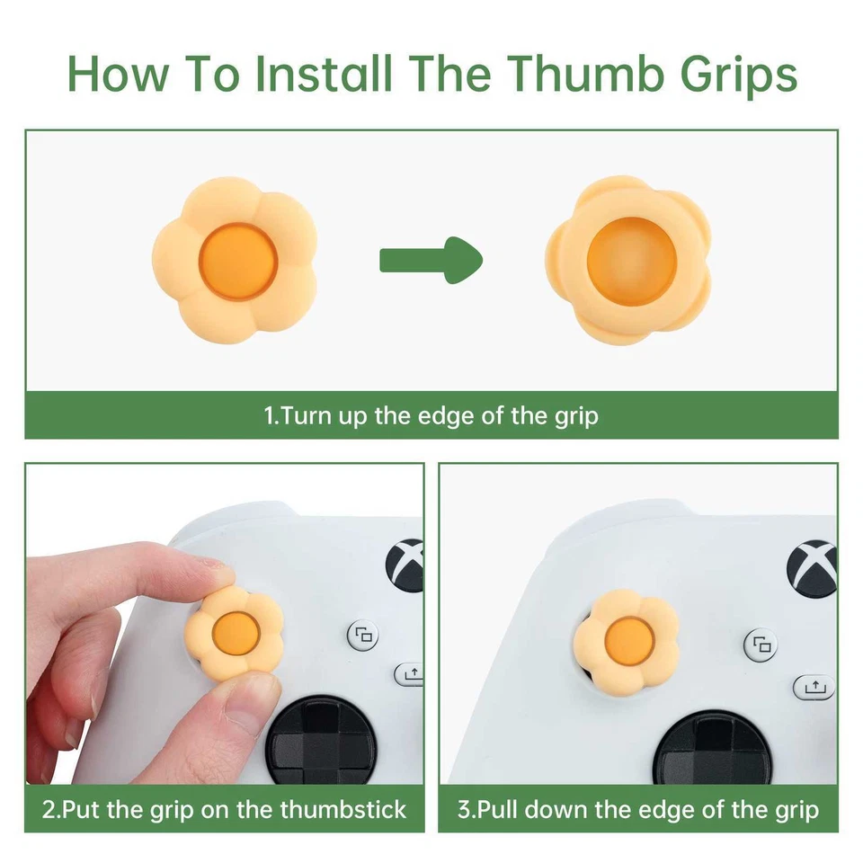 GeekShare Xbox One Controller Thumb Stick Grips Heart Flower 4PCS - Image 4 of 4