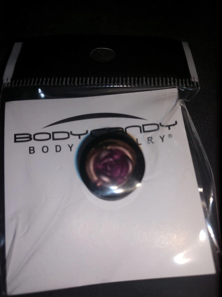 Juego de 2 tapones 9/16" negro acrílico púrpura metálico rosa Foto 2 de 3