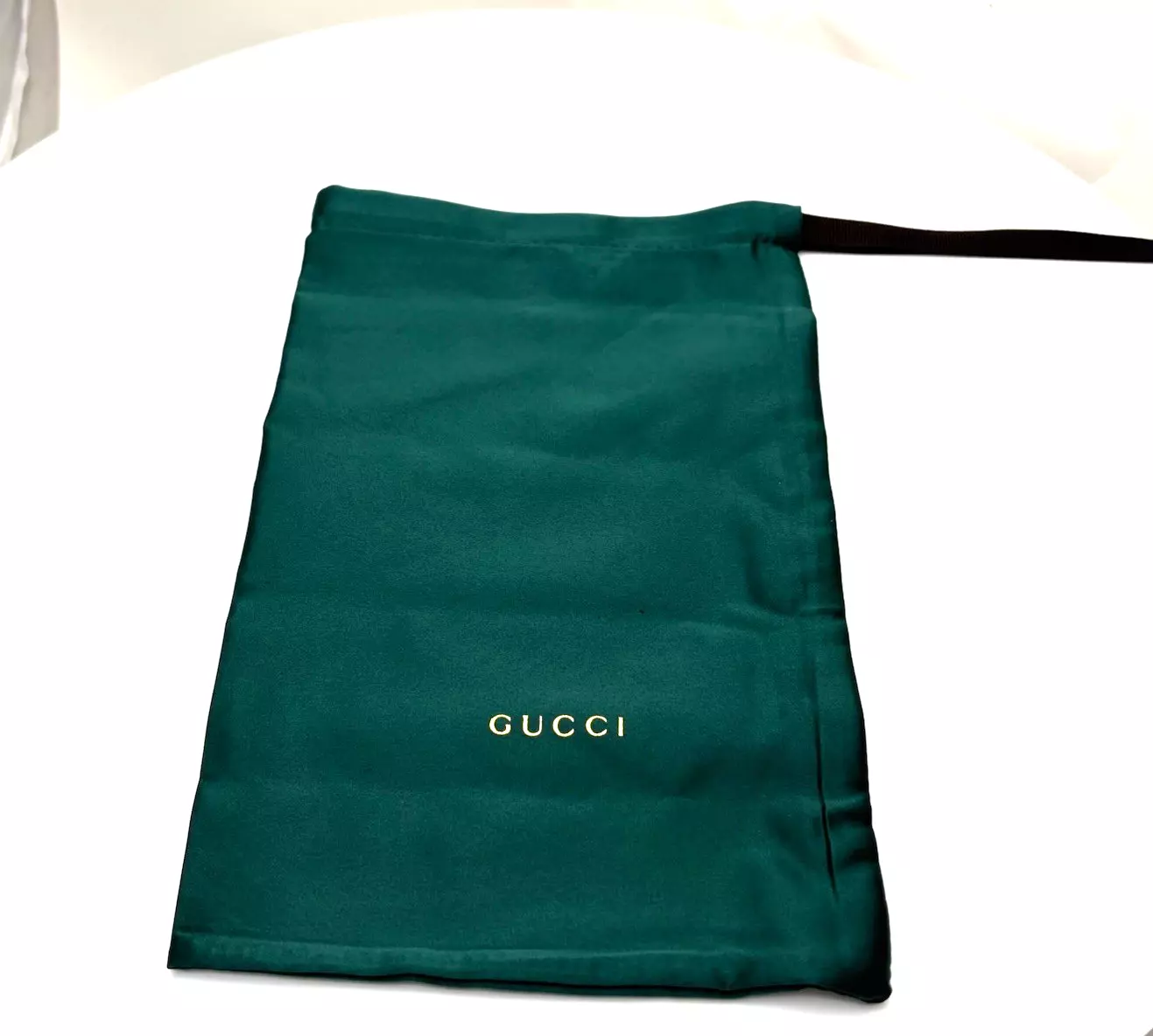 Gucci sac à poussière pochette étui souple lunettes lunettes de soleil cordon vert émeraude