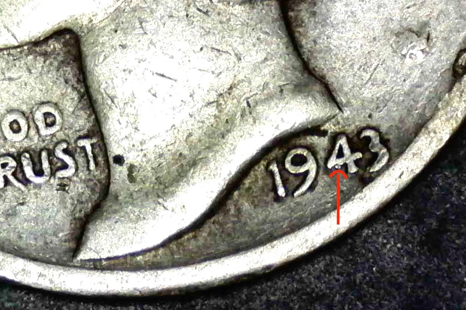 1943 D Mercury Dime Error Double Die Repunched Mint Cud "Cod" 90% Silver Coin - Image 3 of 4