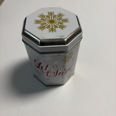 #ad Aldi#x27;s Christmas Musical Cookie Tin 2024 quot;Let it Snowquot; Empty Works and plays $9.50