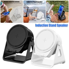Wireless Induction Speaker Adjustable Phone Stand Universal for iPhone Android