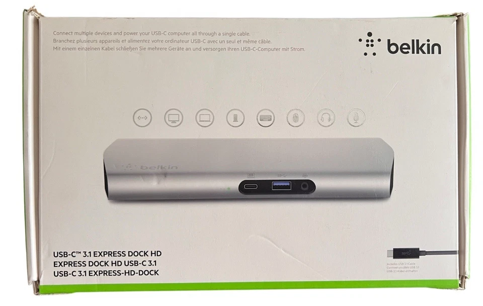 BELKIN EXPRESS Laptop HD F4U093 DOCKING STATION With power Adapter New With Box! - Image 4 of 4