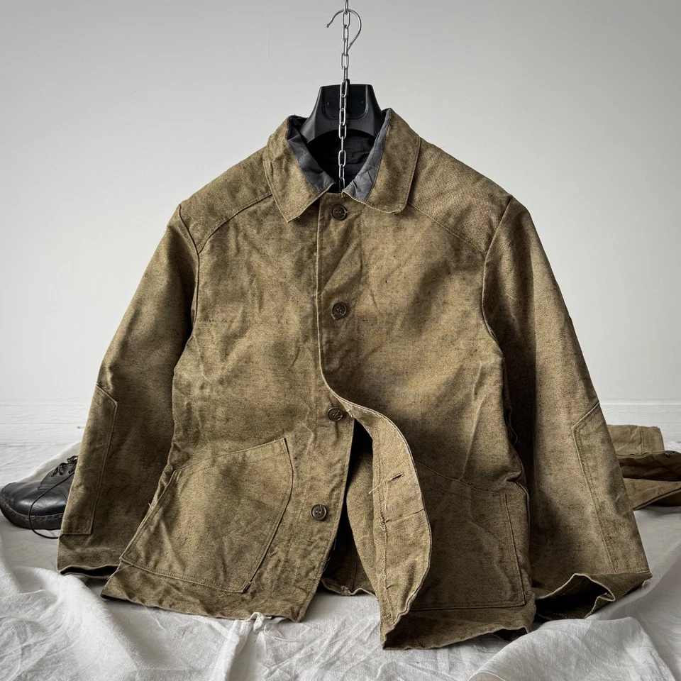 Chaqueta de trabajo vintage de la Unión Soviética de los años 70 para tareas de cáñamo pesado Foto 2 de 4