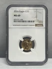 2026 Eagle G$5 1/10 Oz Gold Coin NGC MS69 American Gold Eagle