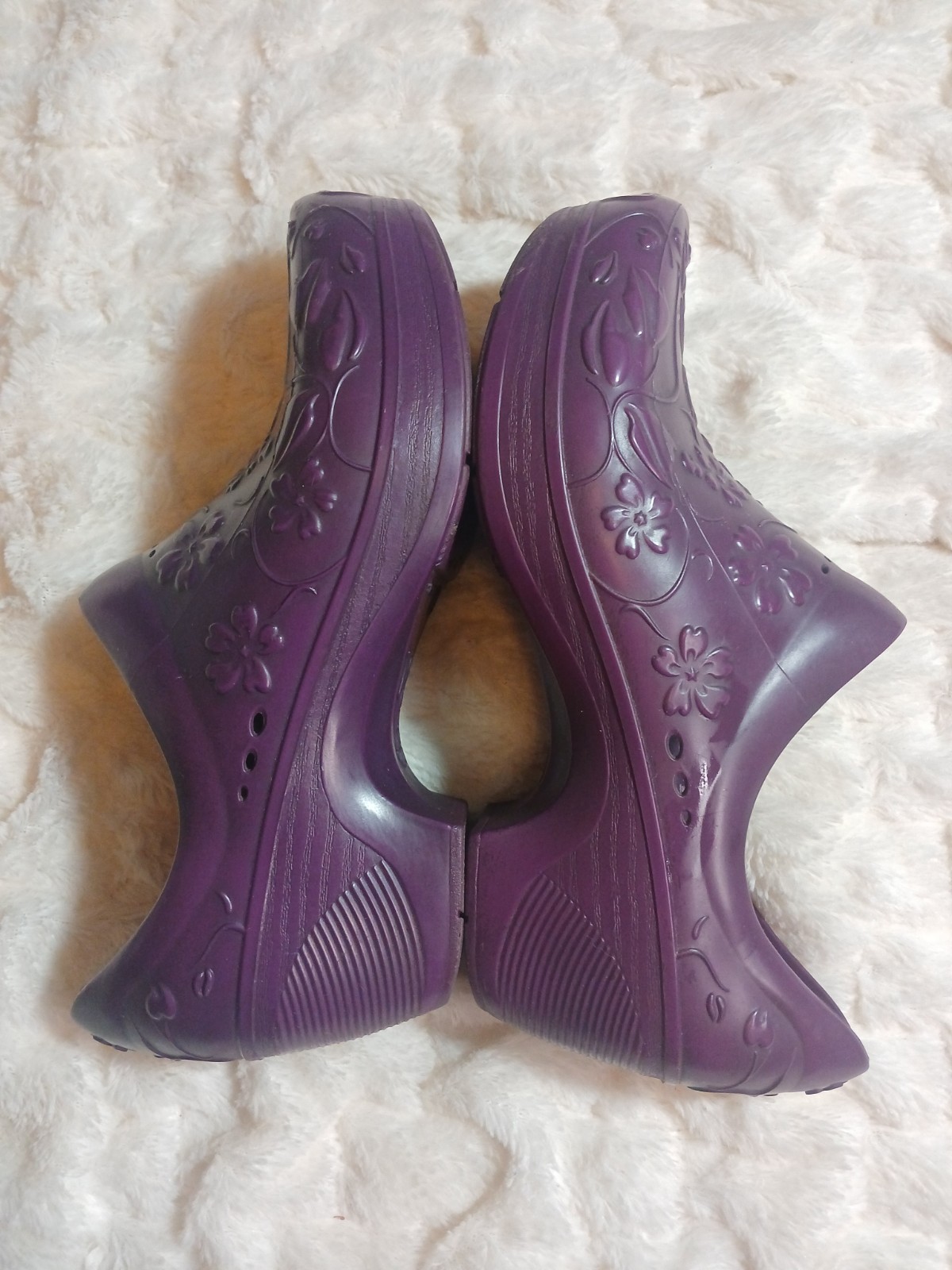 Dansko Pixie Purple Floral Embossed Work Nursing … - image 7