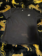 Nike The Nike Tee Men's Black Solid Logo Crew Neck Short Sleeve T-Shirt Size M