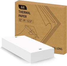 A4 Thermal Paper 8.27" x 11.69" Thermal Printer Paper Quick-Dry Paper 200 Sheets