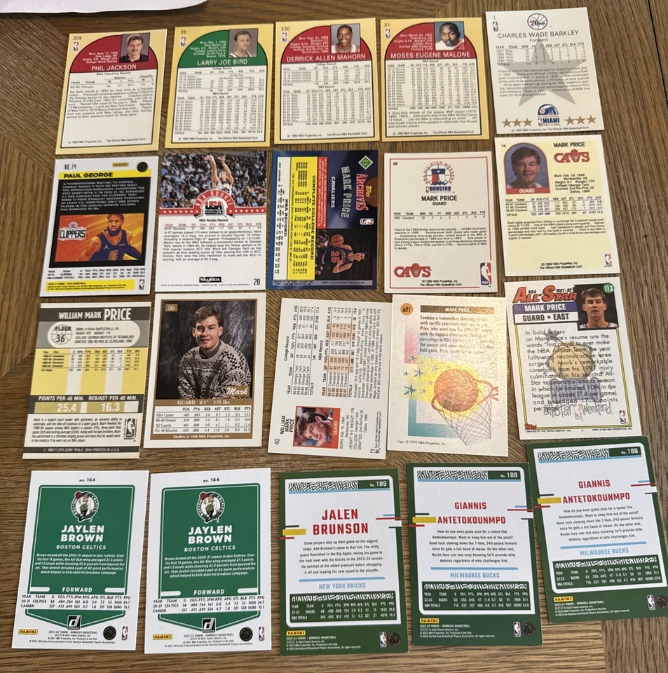 Lote de 284 tarjetas de la NBA incluye Larry Bird 1990 NBA Hoops #39 - Boston Celtics Salón de la fama Foto 2 de 4