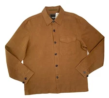 Todd Snyder Hemp-Cotton Overshirt  Brown Button Up Pocket Sz M New $248 Tag