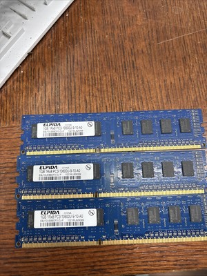 Elpida PC3-8500 1 GB DIMM 1066 MHz DDR3 SDRAM Memory (EBJ10UE8BBF0AEF)