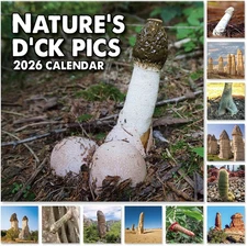 Gag Gifts - 2026 Funny Wall Calendar, Natures Dongs Calendar 2026, White Elephan