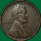 1910 Lincoln Wheat Cent Extremely Fine XF Coin #34055