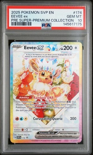 2025 POKEMON SVP EN-SV BLACK STAR PROMO #174 EEVEE EX PSA 10