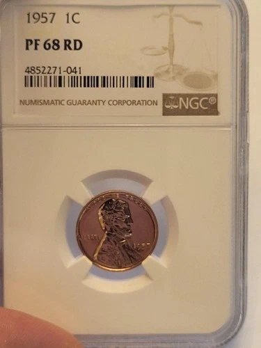 1957 PROOF Lincoln Cent NGC PF68 Red HIGH GRADE !!!