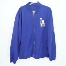 LA Dodgers Jacket Mens XL Blue JH Design MLB Bomber Zip Up Baseball