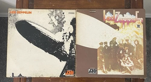 LED ZEPPELIN 1 AND 2 VINTAGE VINYL RECORDS