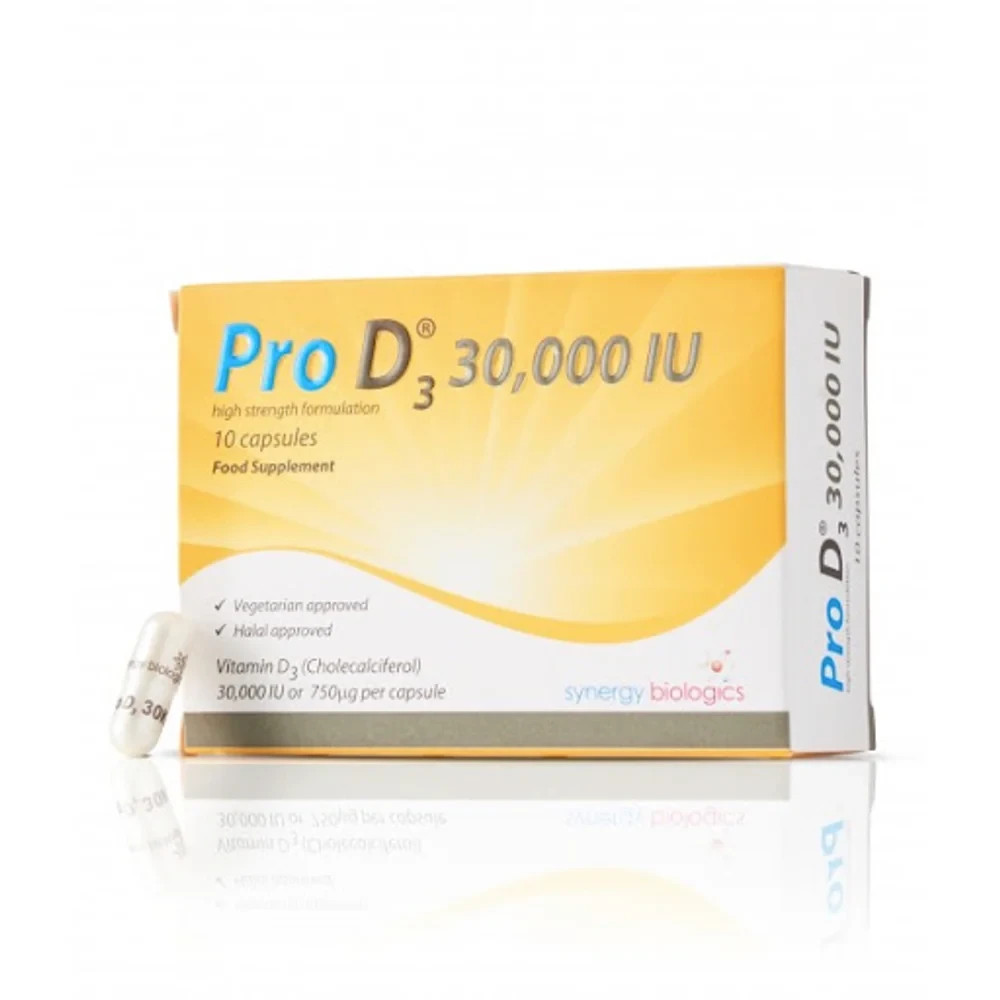 Pro D3 Vitamin D3 30000IU Capsules x 10 Colecalciferol Supplement Halal/Veg Appr - Image 2