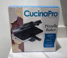 Cucina Pro Dual 5" Traditional Pizzelle Waffle Baker Maker Non-Stick 220-05NS