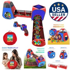 Lightweight 4pc Play Tent  Tunnel Set for Toddlers - Easy Storage  Assembly