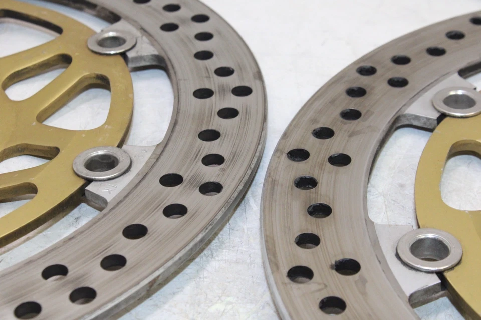 98-02 KAWASAKI NINJA ZX6R ZX600J OEM FRONT LEFT RIGHT BRAKE ROTORS DISCS - Image 4 of 4