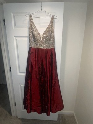 Amelia Couture Women's Formal Dress Size 8 Red/burgundy Sleeveless