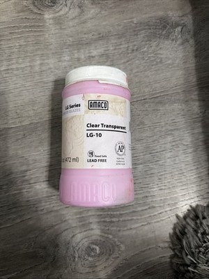 AMACO Gloss Glaze Clear Transparent Pint LG 10 Lead Free Food Safe
