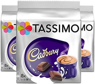 24 Hot Chocolate Pods - 3 Packs of Tassimo T Discs Capsules
