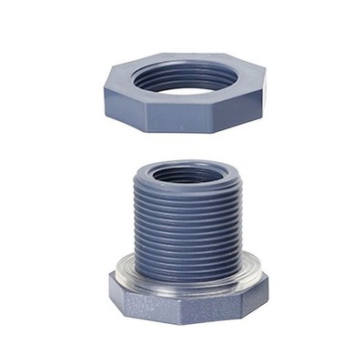 PVC plastic internal thread bulkhead accessories garden socket water tank joint
