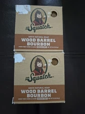 2 DR. SQUATCH MEN’S NATURAL SOAP WOOD BARREL BOURBON 5 OZ BAR NEW (J52)
