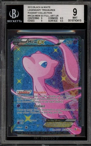 Pokemon Mew EX Legendary Treasures Radiant Coll. Full Art #RC24 BGS 9 Mint