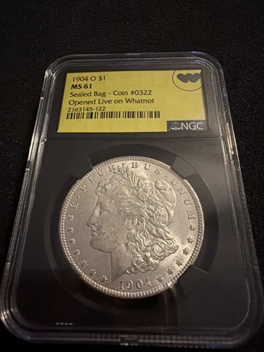 1904 o Ms 61 Morgan Dollar NGC Graded Certified Authentic Slab