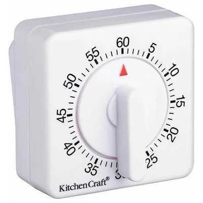 KitchenCraft Deluxe halbrunder 60-Minuten-Timer zum Aufziehen