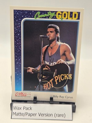 1992 CMA Country Gold -#1 Billy Ray Cyrus Rookie Card Sterling (Wax or Factory)