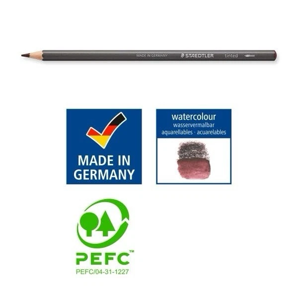 Staedtler Tinted Watercolour Pencil Tin Of 12 Colours Art Craft Draw Write Paint - image 3 of 4