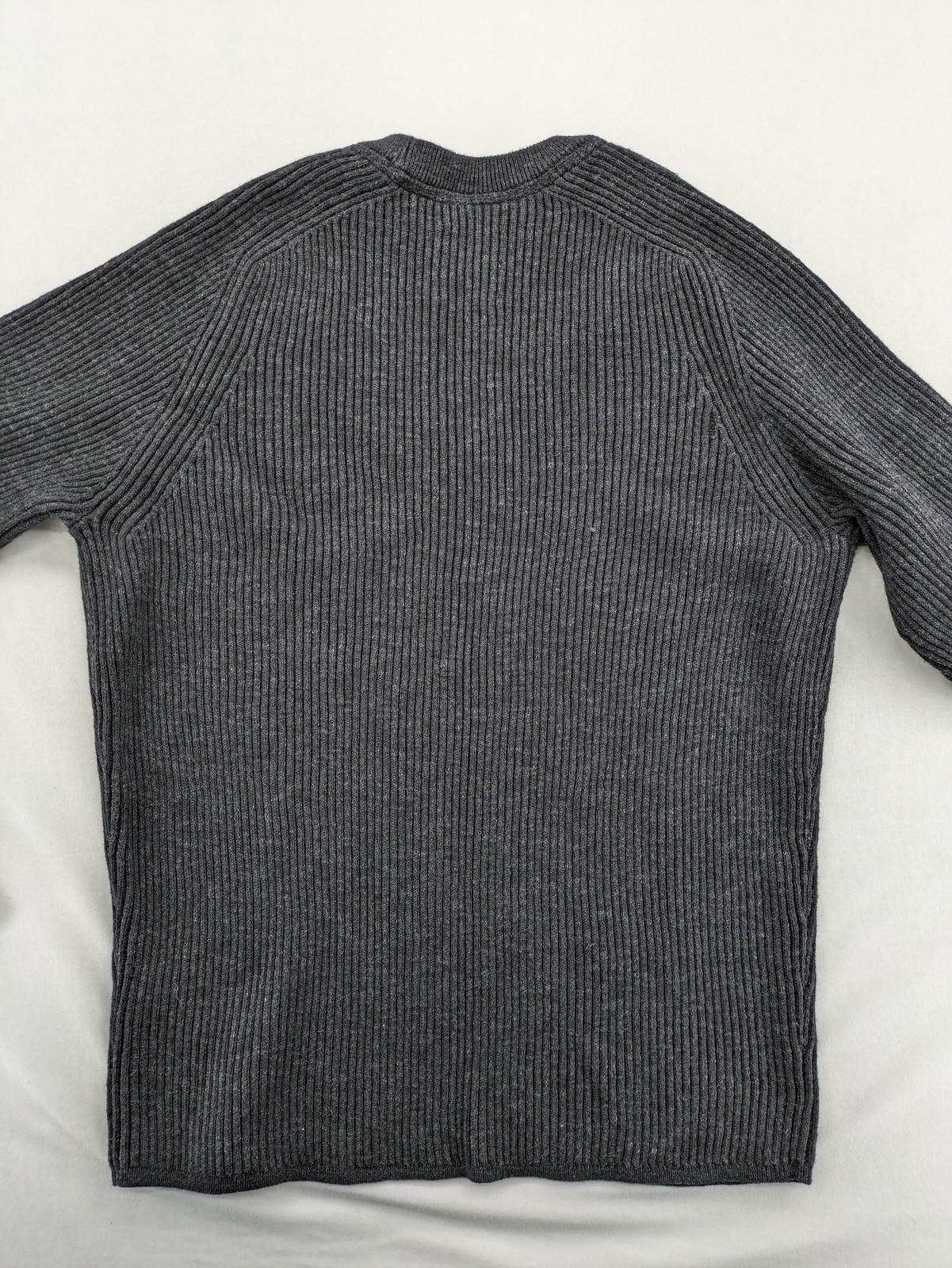Marc O'Polo Herren schwerer Strickpullover Gerippt Rundhals Langarm Anthrazit image 6